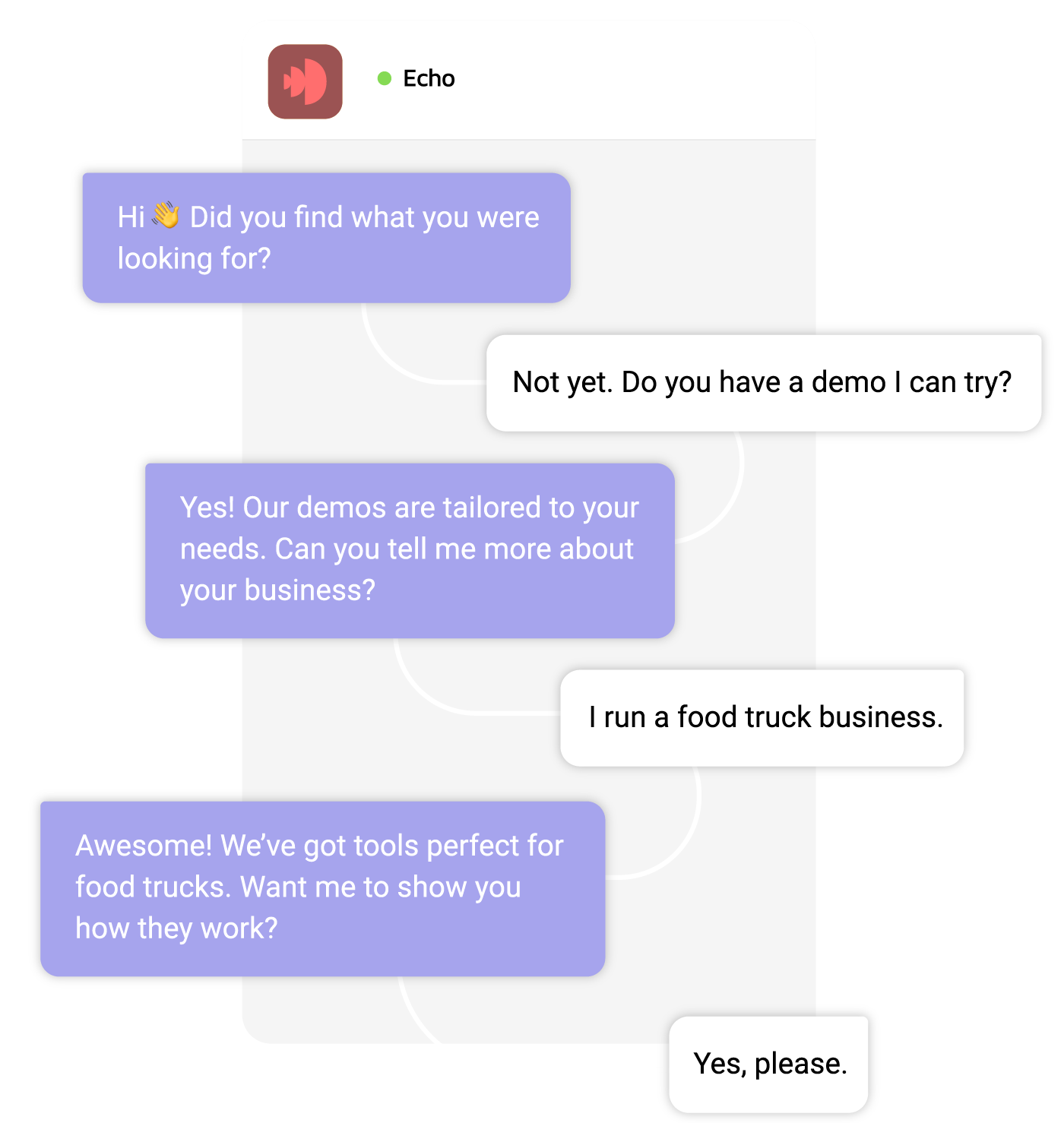 Echo chat interface demonstration